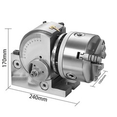 Dividing Head Precision BS-4in/5in/6in 3-Jaw Indexing Head Tailstock Chuck Tool
