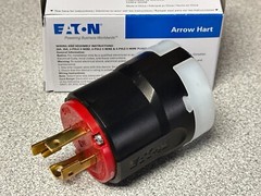 10 NEW Eaton AHCL1630P Red Locking Plugs NEMA L16-30P 30A 480V 3 Phase 3P4W