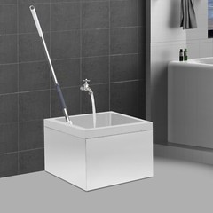 Stainless Steel Floor Mop Sink 22 × 19 × 12 In – 8 In Deep Rectangular Basin