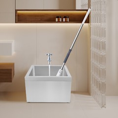 Stainless Steel Floor Mop Sink 22 × 19 × 12 In – 8 In Deep Rectangular Basin