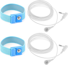 2 Pack ESD Grounding Wrist Straps with 15ft Cords Anti-Static Safety Set ESD Kit