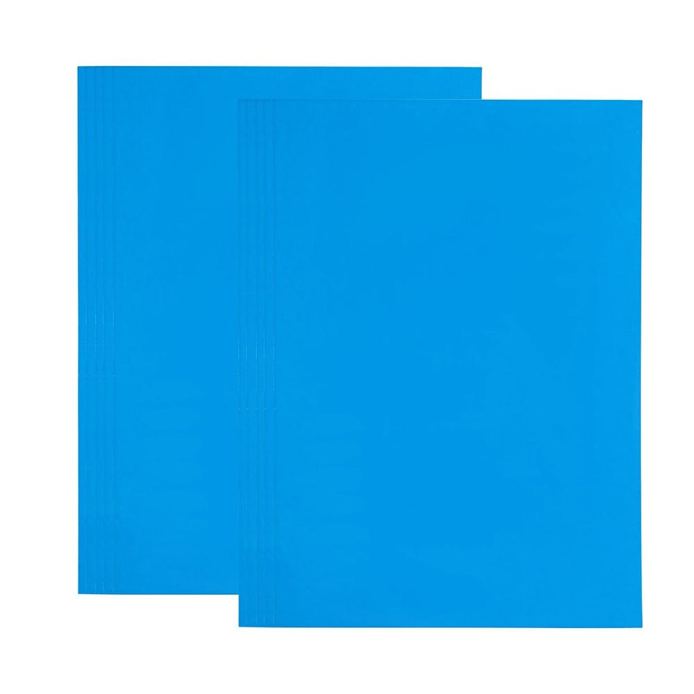 10-Pack A4 Colored PVC Flexible Plastic Sheets, 0.3mm Blue Transparent Film f…