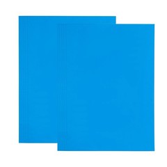 10-Pack A4 Colored PVC Flexible Plastic Sheets, 0.3mm Blue Transparent Film f…