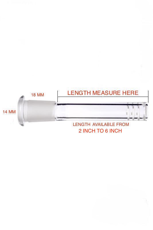 6 Cuts Scientific Glass Downstem Diffuser 14MM To 18MM 2″ To 6″ Length Available