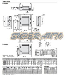 1Pcs For Flat Cylinder MUB/MDUB32-5-10-15-20-25-30-35-40DZ-50-75-100-125DZ DMZ