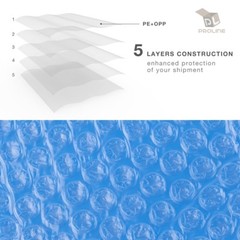 100 Blue Poly Bubble Padded Envelopes Self-Sealing Mailers 4X8 (Inner 4×7)