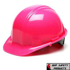 PYRAMEX PINK CAP STYLE HARD HAT 4 POINT RATCHET HP14170 CONSTRUCTION SAFETY