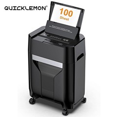 QUIETLEMON 100-Sheet Auto Feed Paper Shredder 4.5 Gall Commercial Cross Cut