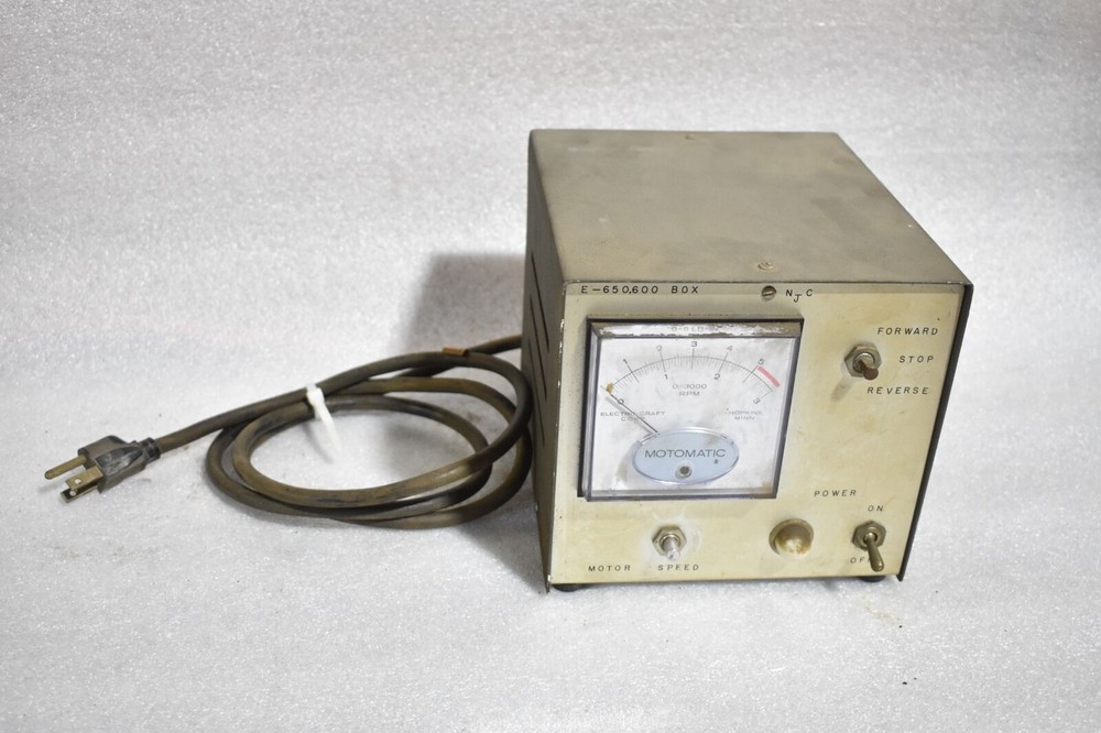 ELECTRO-CRAFT E-650,600 MOTOMATIC SPEED CONTROLLER, 0-3000RPM GAUGE, 0-5 LB-IN