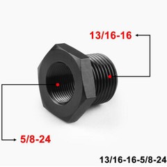 3 Pack Steel Thread Adapter Convert 5/8×24 to 3/4×16.13/16X16.3/4 NPT US