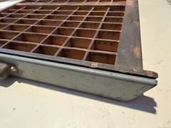 Ludlow Vintage Letterpress Printer Drawer Tray 27 X 16”-98 Spaces