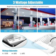 10PCS 150W LED Gas Station Canopy Lights Commercial Garage Gym Lamp 4500K-5700K