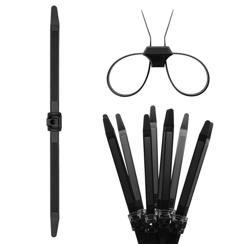 TR Industrial Contractor Series Dual Loop Heat-Stabilized UV Cable Ties, 13″