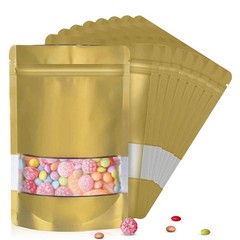 Mylar Foil Food Storage Stand Up Zip Seal Pouch Smell Proof Bags with Window USA