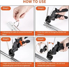Professional Stainless Steel Cable Tie Gun Kit with 100PCS High-Strength Ties