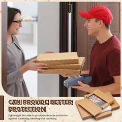 100 Pack Corrugated Comic Book Mailers 7.8 x 11 x 1.2 Inch with 100 Bubble Ba…