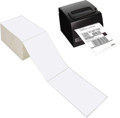 Fanfold4 x 6Direct Thermal Labels White Perforated Shipping Labels 500pcs,1Stack