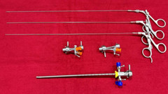 1Set-Laparoscopic Cystoscope Sheath Full Surgery Set 17FR & Graspers 5FR SS