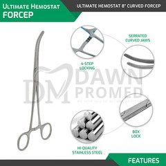 6-Piece Ultimate Hemostat Forceps Set Fishing Pliers FREE Case Kit-2 German Gr