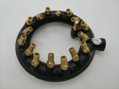 9″ High-Powered Jet Burners With Lip (Propane Gas) *(16 Brass Tip Jets Burner)