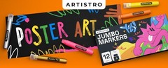 12 Multicolor Paint Pens for Glass Marking, Rock Painting, Ceramic, Wood,