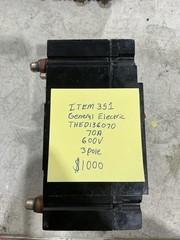 General Electric THED136070 70 AMPS 600 VOLTS 3 POLE