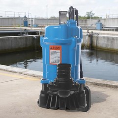 0.75HP Submersible Sewage/Effluent Pump, 4226 GPH Metal Septic Pump, 110V Blue