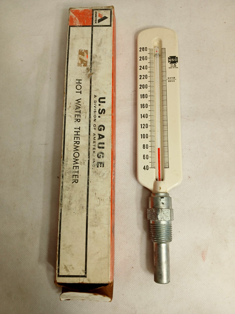 Hot Water Line Thermometer – 2526 5640-01 – US Gauge Co. (Steam Punk) – AMETEK