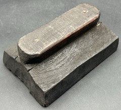 Antique Carved Wood Art Deco Geometric Textile Wallpaper Printing Block Stamp