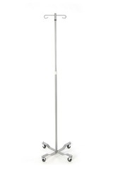 Rolling 2-Hook 4-Leg IV Stand Pole Wheeled I V Poles I.V. Cart Stand
