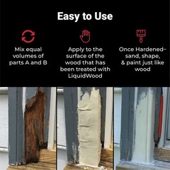Abatron WoodEpox Kit – 2 Quart – 2-Part Structural Epoxy Adhesive Filler –