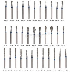 5pcs/pack AZDENT Dental FG Diamond Burs for High Speed Handpiece Friction Grip