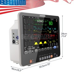 Multi-parameter Patient Monitor for Hospital ECG NIBP RESP TEMP SPO2 PR