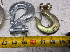 Various Size Clevis Slip Hook with Latch Galvanized Steel Grade 70 Finish Varies