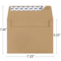 5×7 A7 Envelopes for Weddings and Baby Shower – 100 Pack