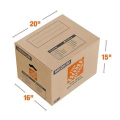 10 Pack The Home Depot Medium Moving, Shipping, Packing Box with Handles, Brown