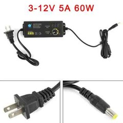 Adjustable Voltage 3 to 24V AC/DC Switch Power Supply Adapter with LED Displayme