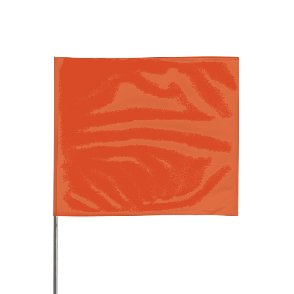 Presco 21 in. Steel Wire Staff Marking Flags [2.5 in. x 3 in. Flag]: 2 in. x 21