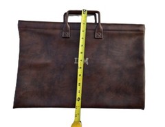 Vintage IBM Easy Open Document portfolio Holder with handles vinyl brown
