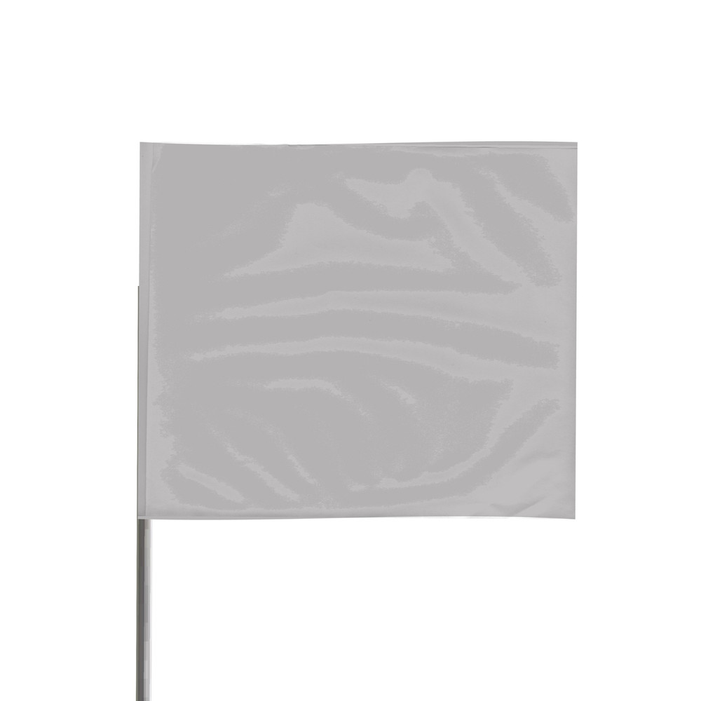 Presco 21 in. Steel Wire Staff Marking Flags [2.5 in. x 3 in. Flag]: 2 in. x 21