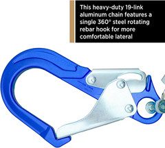 AFP Rebar Positioning Chain Assembly with Swivel Hook (Aluminum)