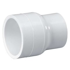 Manufacturer Varies PVC Reducing Coupling, Socket x Socket, 6 in x 4 in Pipe