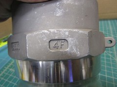 1 – EVER-TITE 4F, 4″ Cam & Groove Coupling 316SS, Cam-Lock Socket Weld. New