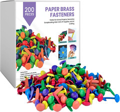 – 200 Pcs of 8Mm X 16Mm Assorted Multi Colors round Head Fasteners, Brads for Ar