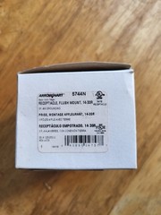 30A,125V/250V RECEPTACLE 14-30R FLUSH MOUNT Arrow Hart 5744N, DRYER BNIB