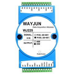 1pc WJ225 8-channel PT1000 to 485 thermistor module Modbus data RS232