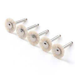 5Pcs Goat Hair Dental Polishing Brush Wheel 2.35mm Contra Angle RA Latch Type US