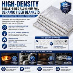 Ceramic Fiber High Temperature Insulation Blanket High Density Fireproof Thermal