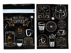 10×13 Inch Coffee Designer Mailers, Designer Self Sealing Shipping Mail Bags for