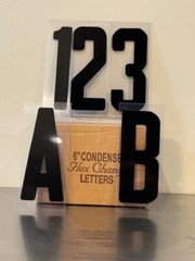 All Black 6″ Flex Changeable Letters set 4 Portable Signs 250ct.